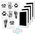 4-Pack Baby Inkless Hand and Footprint Kit Paw Nose Print Kit for Dogs Cats Pets Clean Touch Ink Pad for Baby Pets Newborn Keepsake Mess-Free Ink Pad