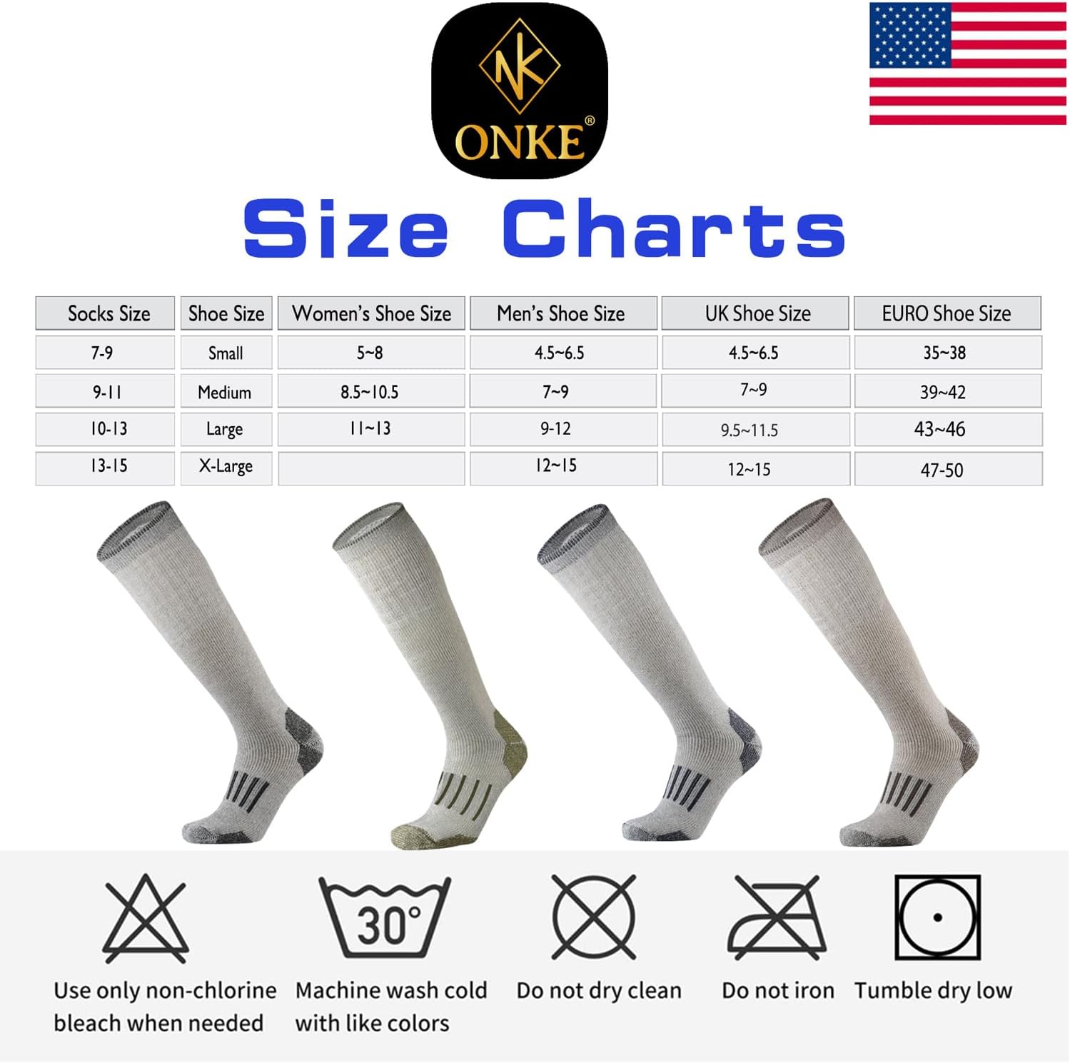 ONKE Max Full Cushion Knee High Socks for Men Steel Toe Work Boot Over the Calf OTC Moisture Wicking Thermal Hiking Hunting - Image 6