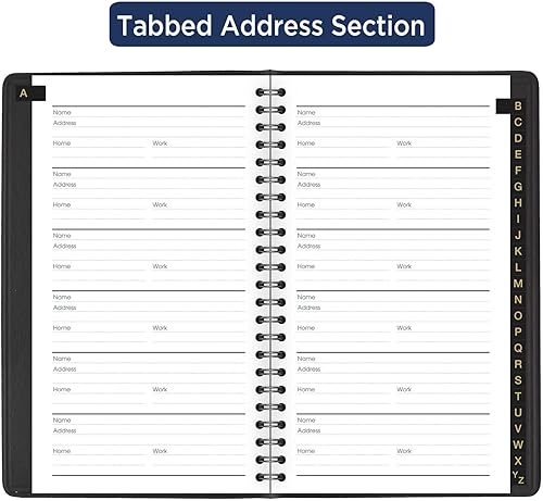 Miniatura 7 de AT-A-GLANCE Agenda semanal de citas 2024, 5 x 8 pulgadas, pequeño, negro (701000524)