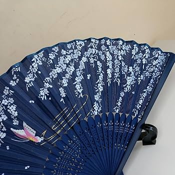 (895)舞扇　「流」　3本セット　紺色　パール　ネイビー 895)舞扇「流」3本セット紺色パールネイビー