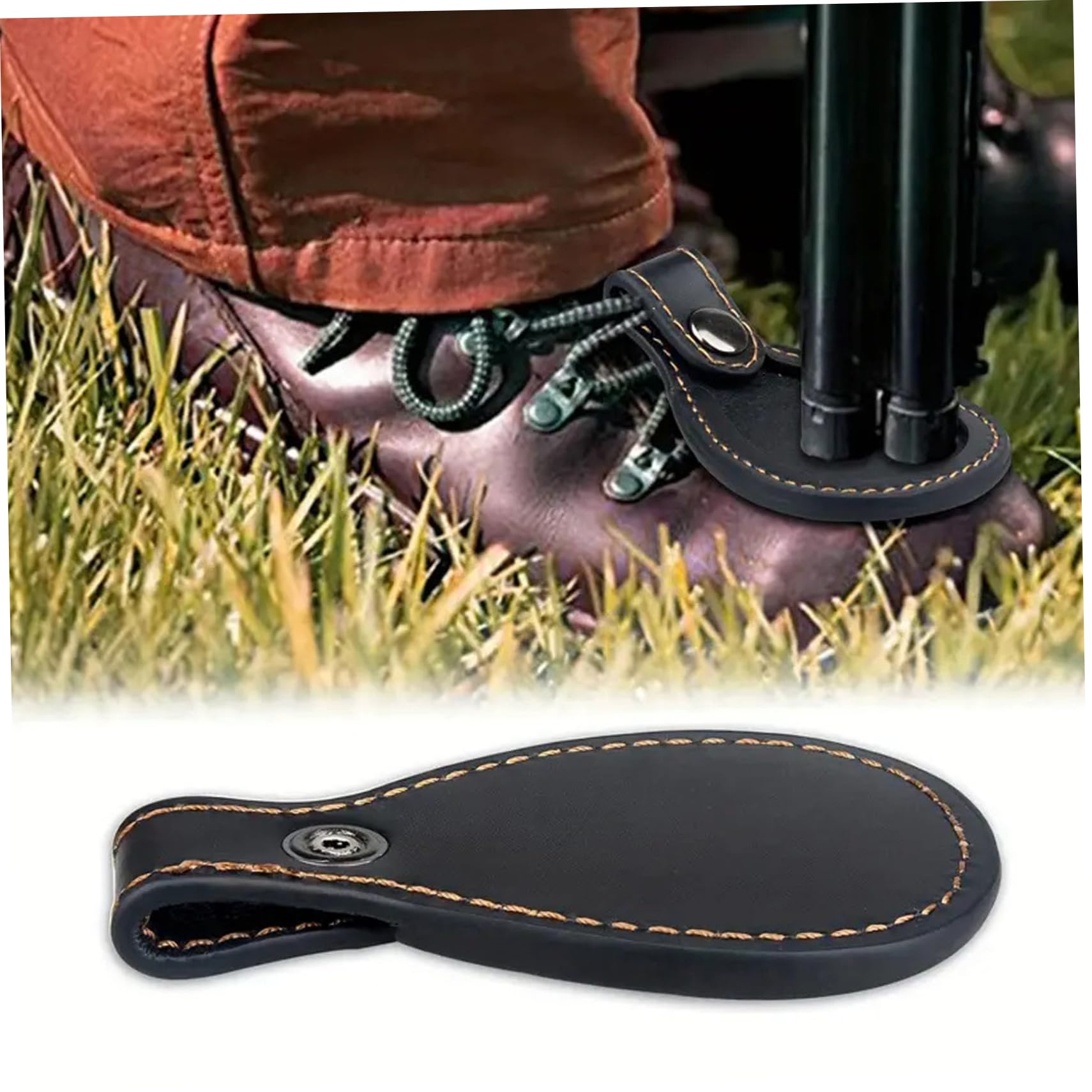 Soporte para Tiro, Soporte para Pistola Antideslizante de Cuero PU 3x4 con botón de presión de Metal, Accesorios para Zapatos extraíbles y Lavables para Accesorios de Escopeta de Caza y Tiro al Aire