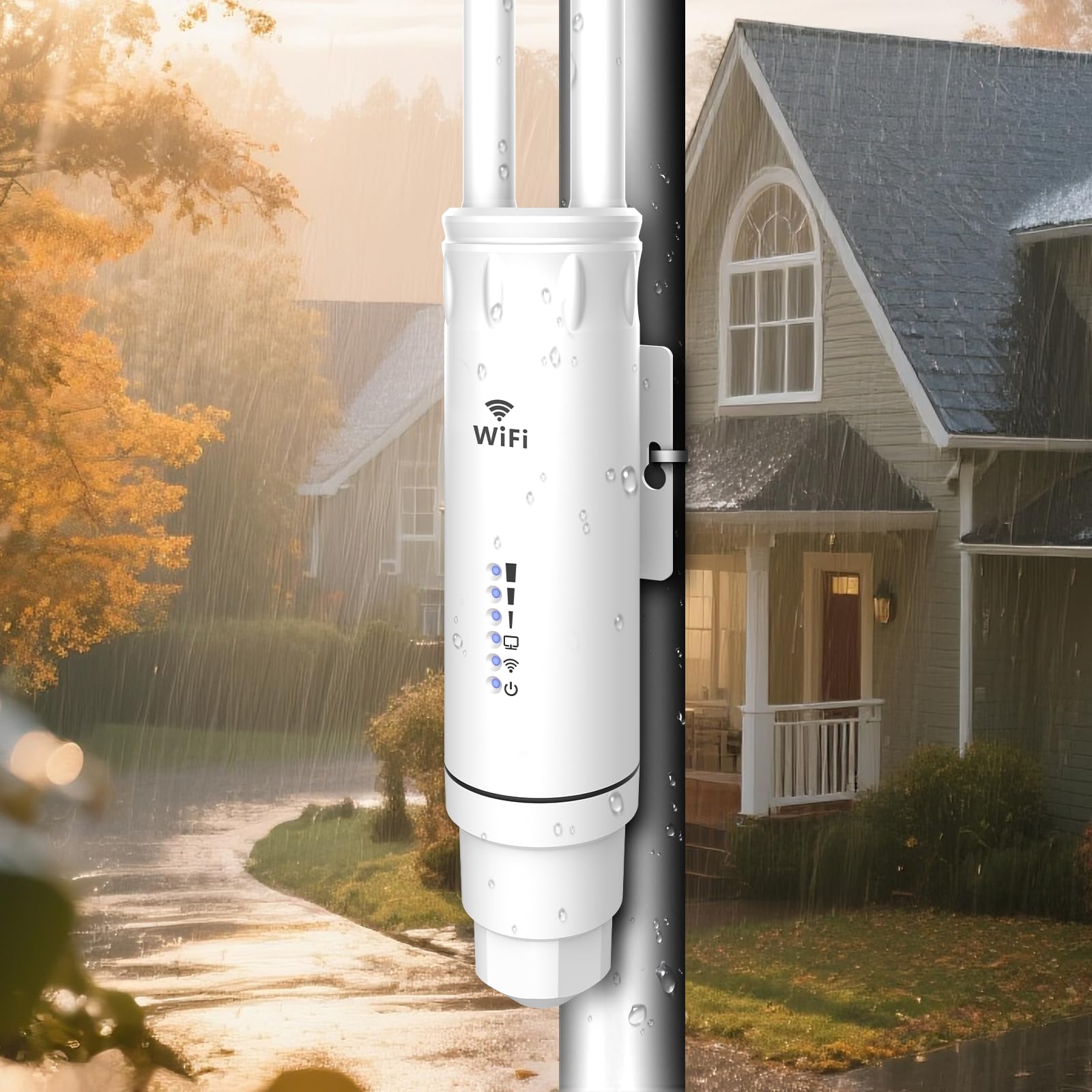 Photo 1 of WONLINK AC1200 Outdoor WiFi Extender AP7204,Long Range WiFi Access Point with POE,2.4GHz+5GHz W-ifi Extender Signal Booster with Antennas,IP66 Weatherproof,AP/Router/Repeater/Bridge Mode,Gigabit Port