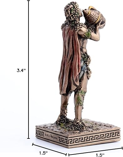 Miniatura 7 de Veronese Design 3 38 Dionisio griego Dios del Vino Figura miniatura de resina pintada a mano Acabado de bronce