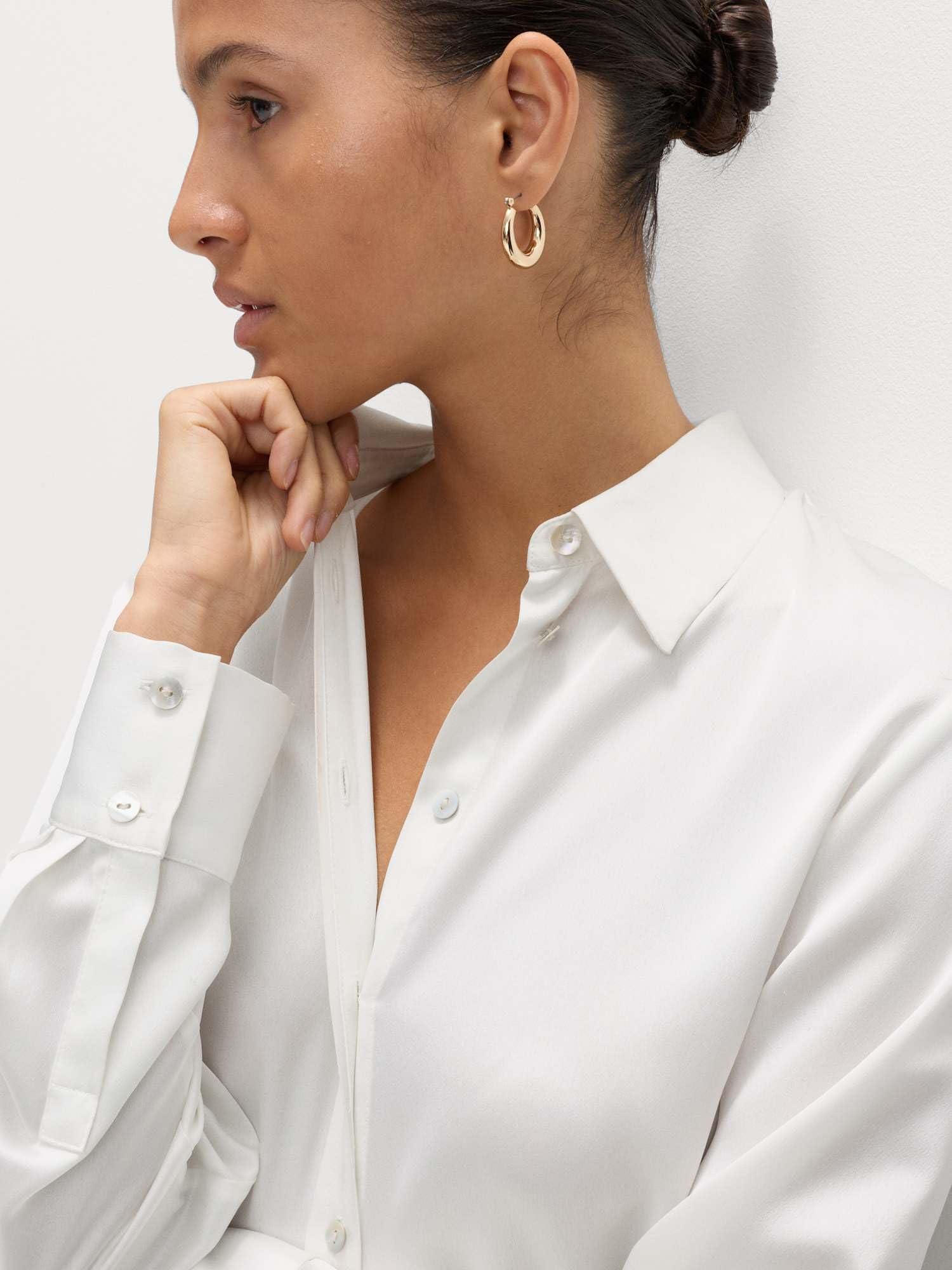 Marks & Spencer Chemise en Satin avec Encolure