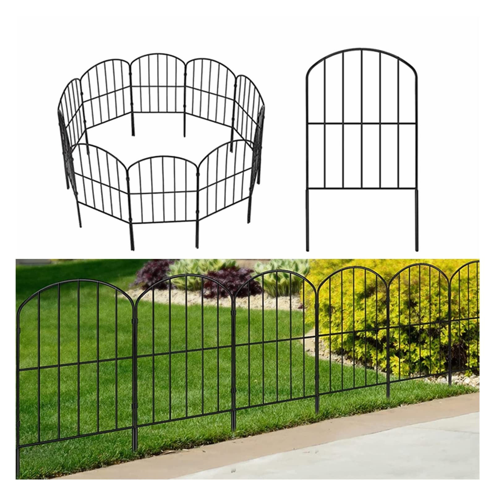 Bordure de jardin décorative d'extérieur pour parterres de fleurs