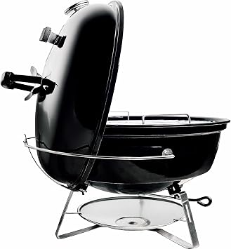 SnS Grills Slow N Sear Travel Kettle, 2-Zone Cook Charcoal Basket and Easy Spin 18 Grate - Portable Charcoal Grill for BBQ Cooking - Travel Kettle 18