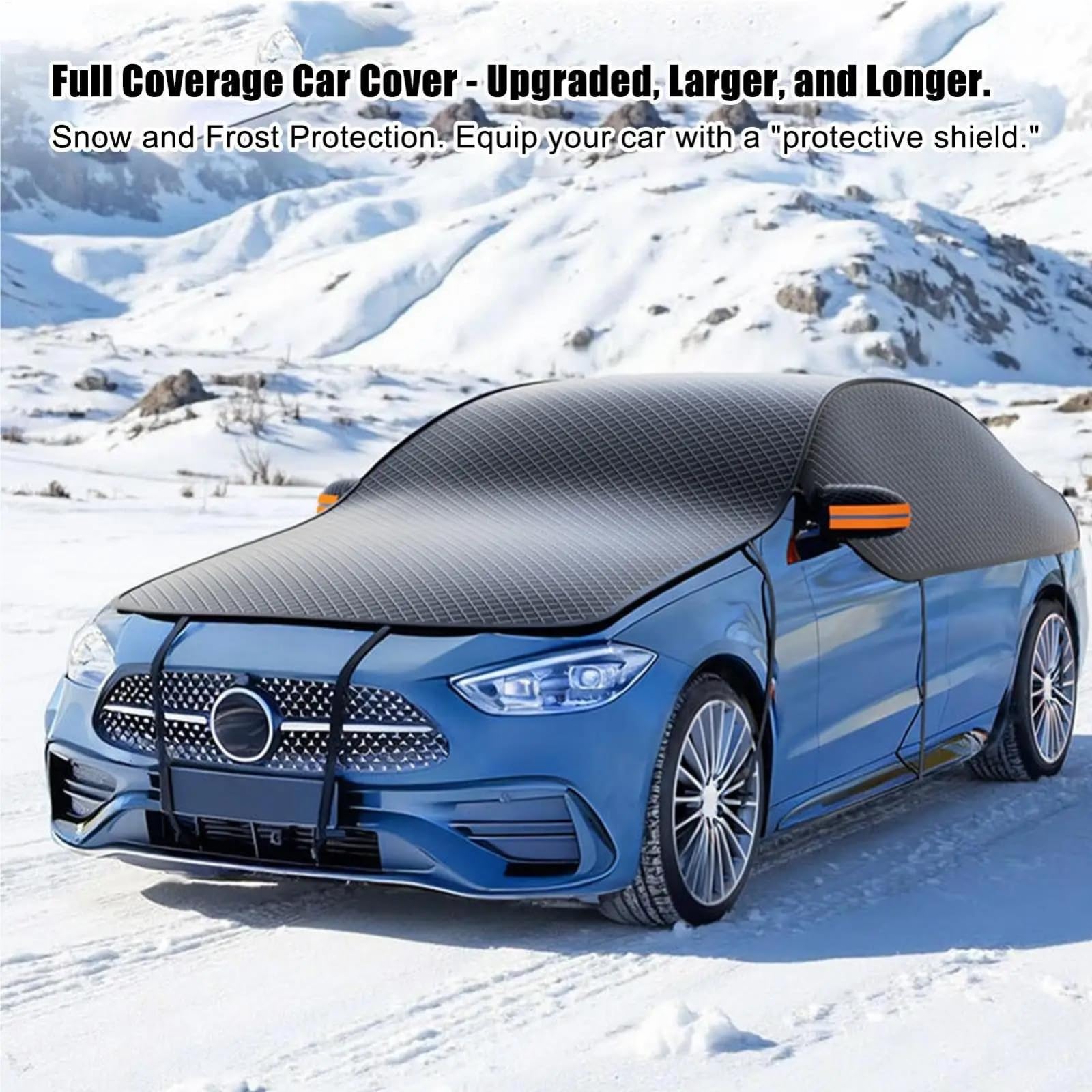 Protezione Antighiaccio per Finestrino del Veicolo per Parabrezza per Auto, Copertura per Neve, per Parcheggio Invernale All'aperto Copri Parabrezza Auto Inverno(L)