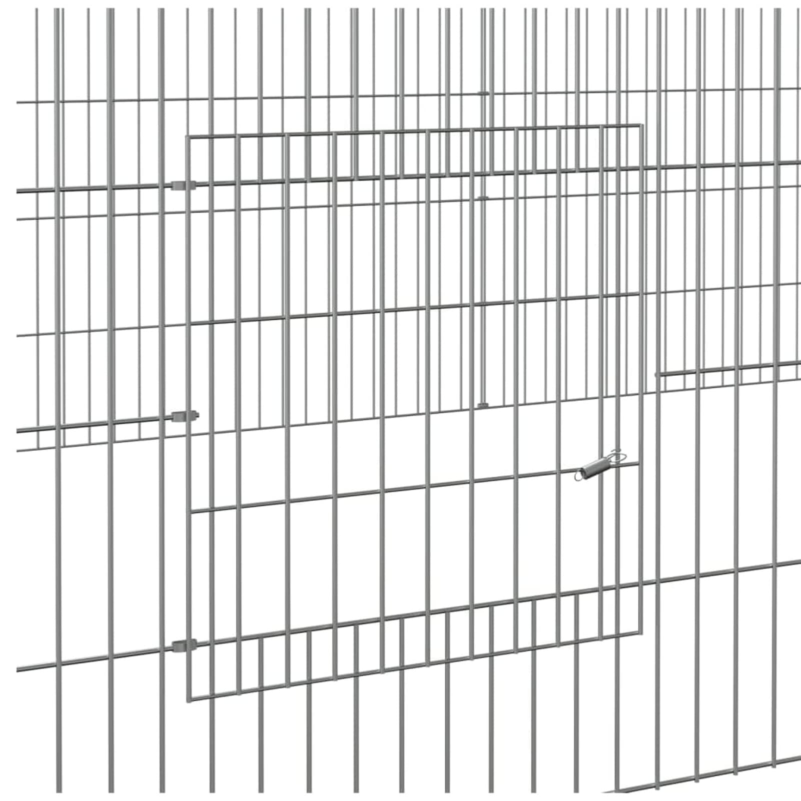 Jaula para conejos de 2 paneles de 220 x 110 x 55 cm, hierro galvanizado, parque infantil CIADAZ para animales pequeños, corralito para mascotas, corral de gerbo, jaula para conejos interior, carcasa