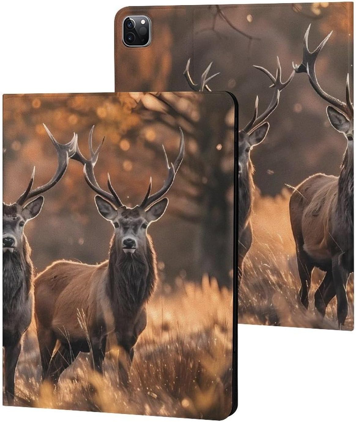 Wild Deer Printed Case Trifold Stand Protective Cover Compatible with iPad Pro 2020/2021/2022 (12.9in)