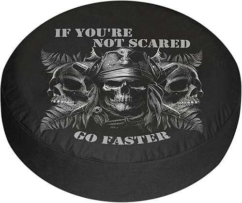 Miniatura 7 de Cubierta de llanta de repuesto para caravana, diseño de calavera pirata, impermeable, a prueba de polvo, universal para remolque, CRV, SUV,