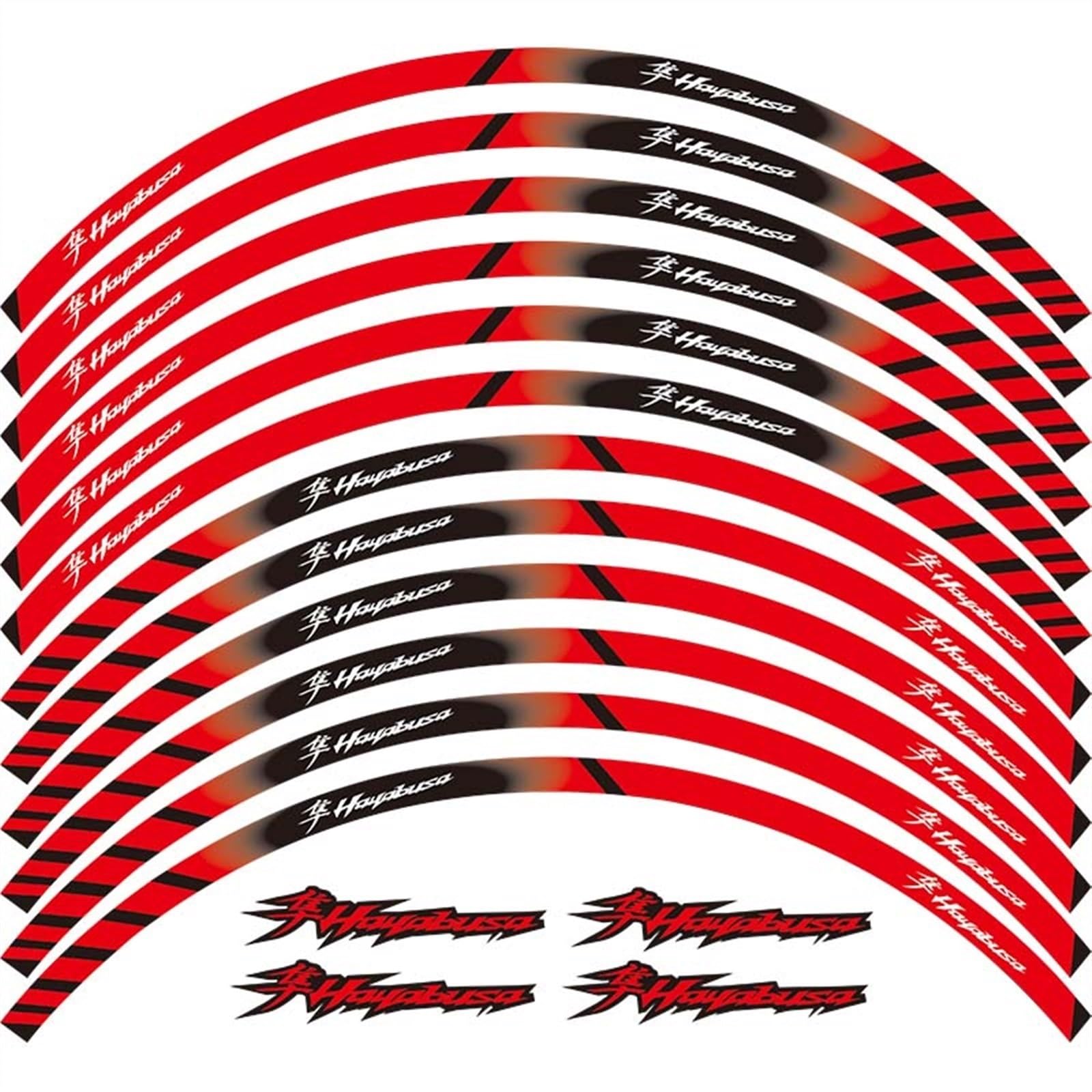 Motorcycle Thick Edge Outer Rim Sticker Stripe Wheel Decals for Suzuki for Hayabusa GSXR1300 GSX1300R GSXR1300R Motorbike(Color1)