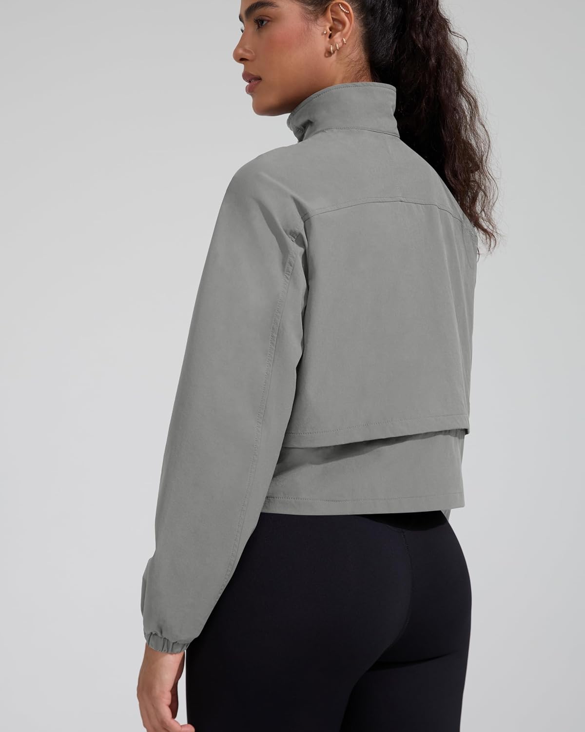 Workout Jackets for Women Lightweight Running Jackets Full Zip Yoga Athletic Clothes Slim Fit with Pockets - Image 3