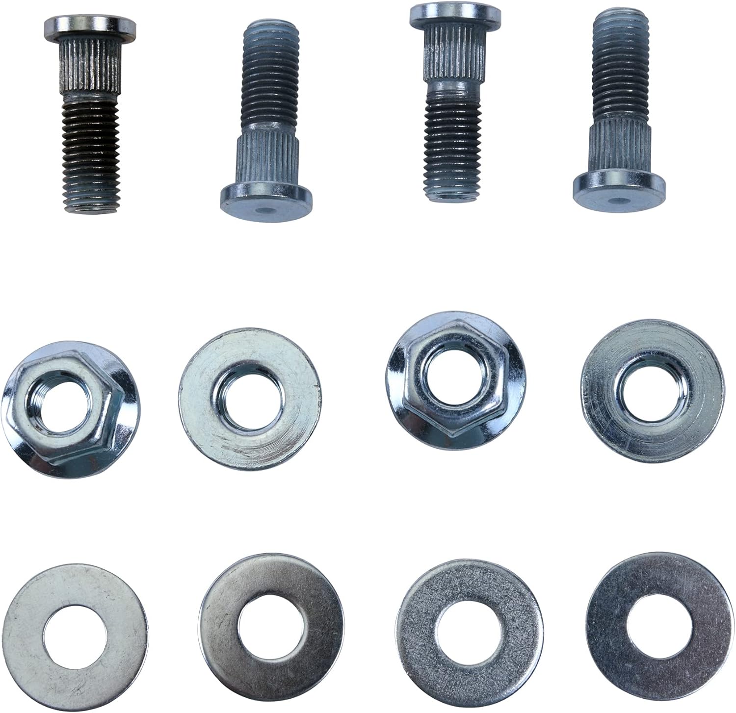 All Balls Racing Wheel Stud and Nut Kit 85-1034 Replacement for Kawasaki KFX 450 R 2008 2009 2010 2011-2014, KFX 700 V-Replacement Force 2004-2007-2009, KVF 650 Prairie 4x4 2002 2003