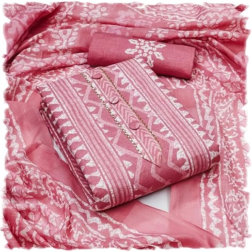 Cotton Printed Salwar Suit Dress Material Free Size