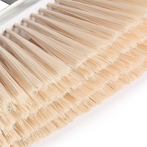 Miniatura 19 de VOOWO Juego de escoba y recogedor para el hogar, juego de escoba y recogedor de acero inoxidable con mango largo, juego de escoba resistente