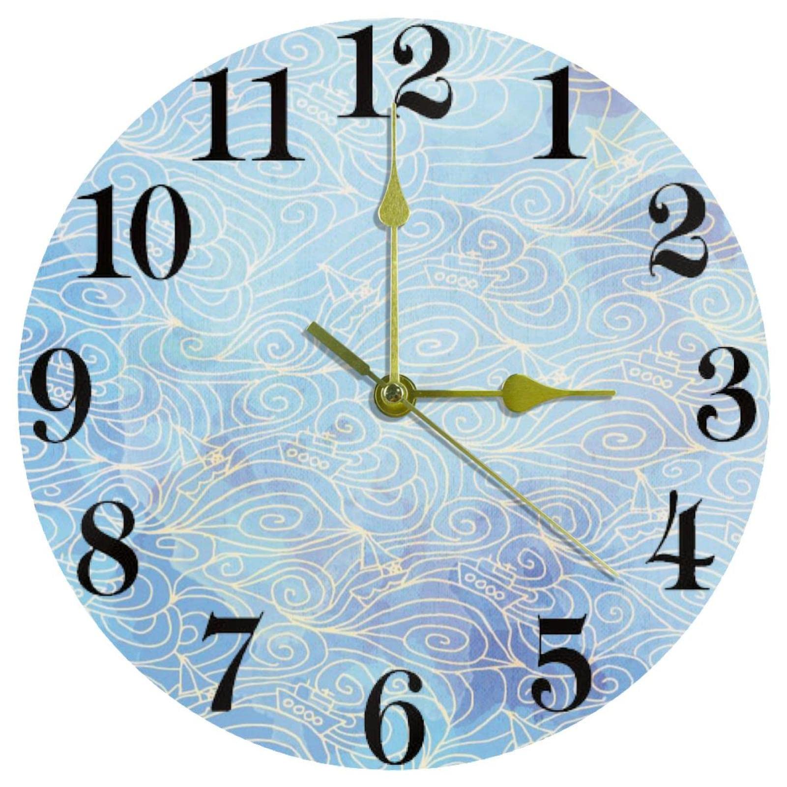Horloge murale sans tic-tac bleue pour retrouver le calme et la concentration au bureau