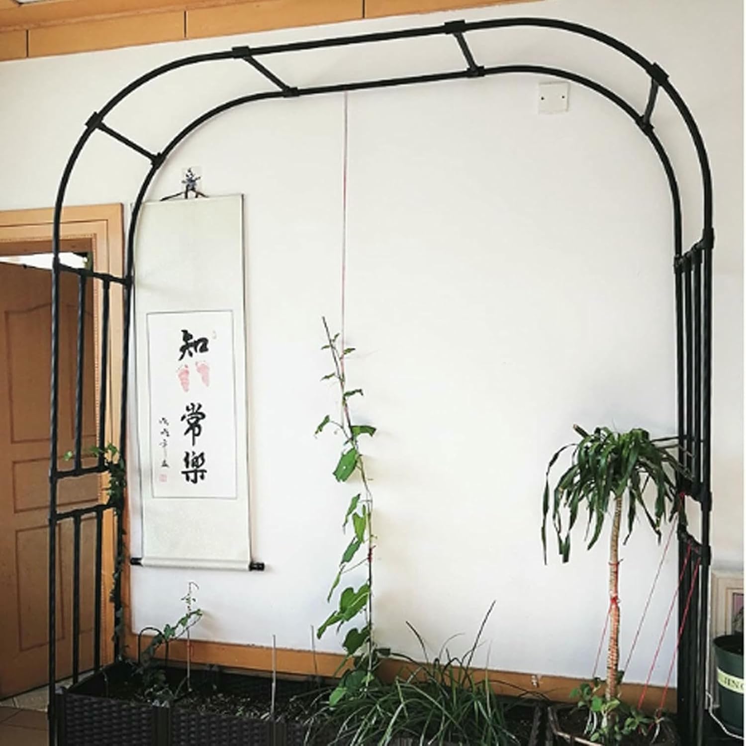 Metal Garden Arc for Climbing Roses, Versatile Decorative Lattice for Indoor/Exterior Plants, Perfect for Weddings and Events, Oxide Resistant Design ~/
