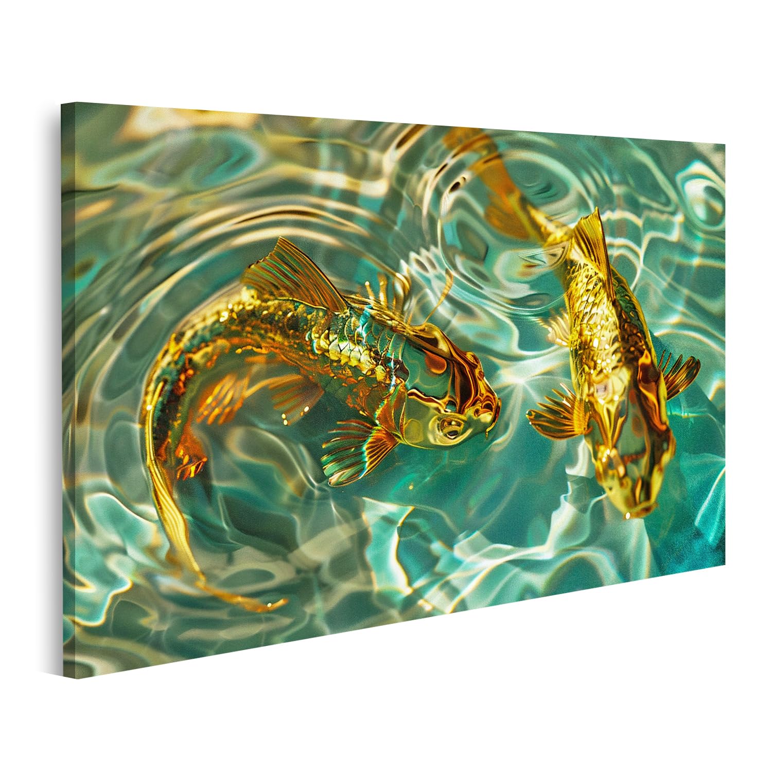Poisson koi image sur toile décoration murale pour salle de bain et magasin d aquarium