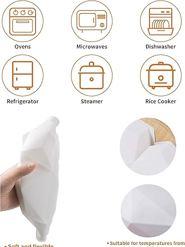 Miniatura 7 de Molde para chocolate en forma de corazón - Molde para pastel con forma de corazón de diamante - Bandejas de silicona para postres de chocolate -