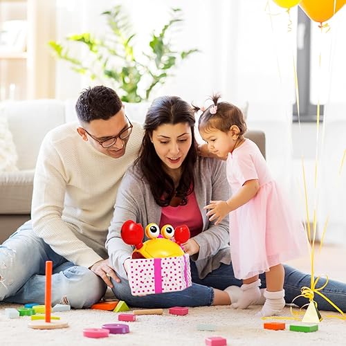 Miniatura 6 de Juguetes de cangrejo para bebés, juguete interactivo para caminar, bailar, cangrejo, con música, detección de escape, lindo cangrejo, tiempo de