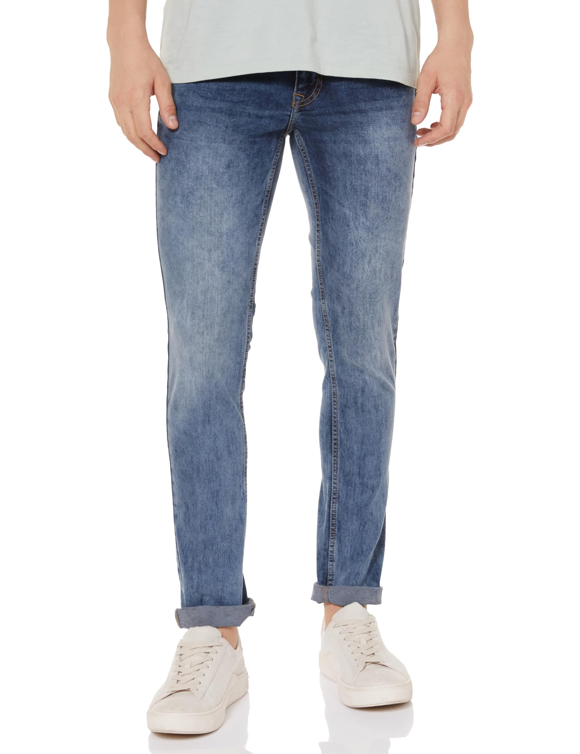 wrogn Men's Slim Fit Jeans | Mid Rise | Jeans for Man-picture-26