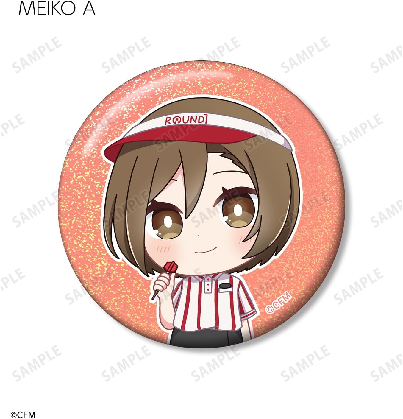 Sakura Miku Trading Chibi Character Hologram Tin Badges Box of 12