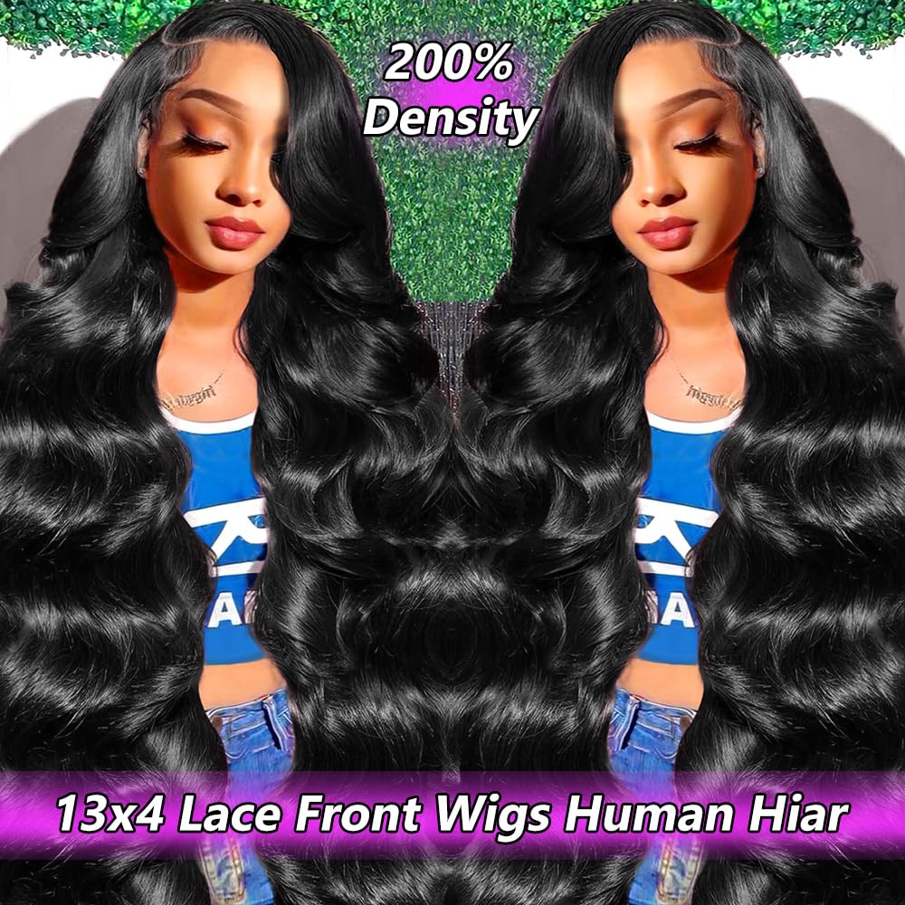 Amazon.com : Nollipopco Body Wave Lace Front Wigs Human Hair  display picture 1