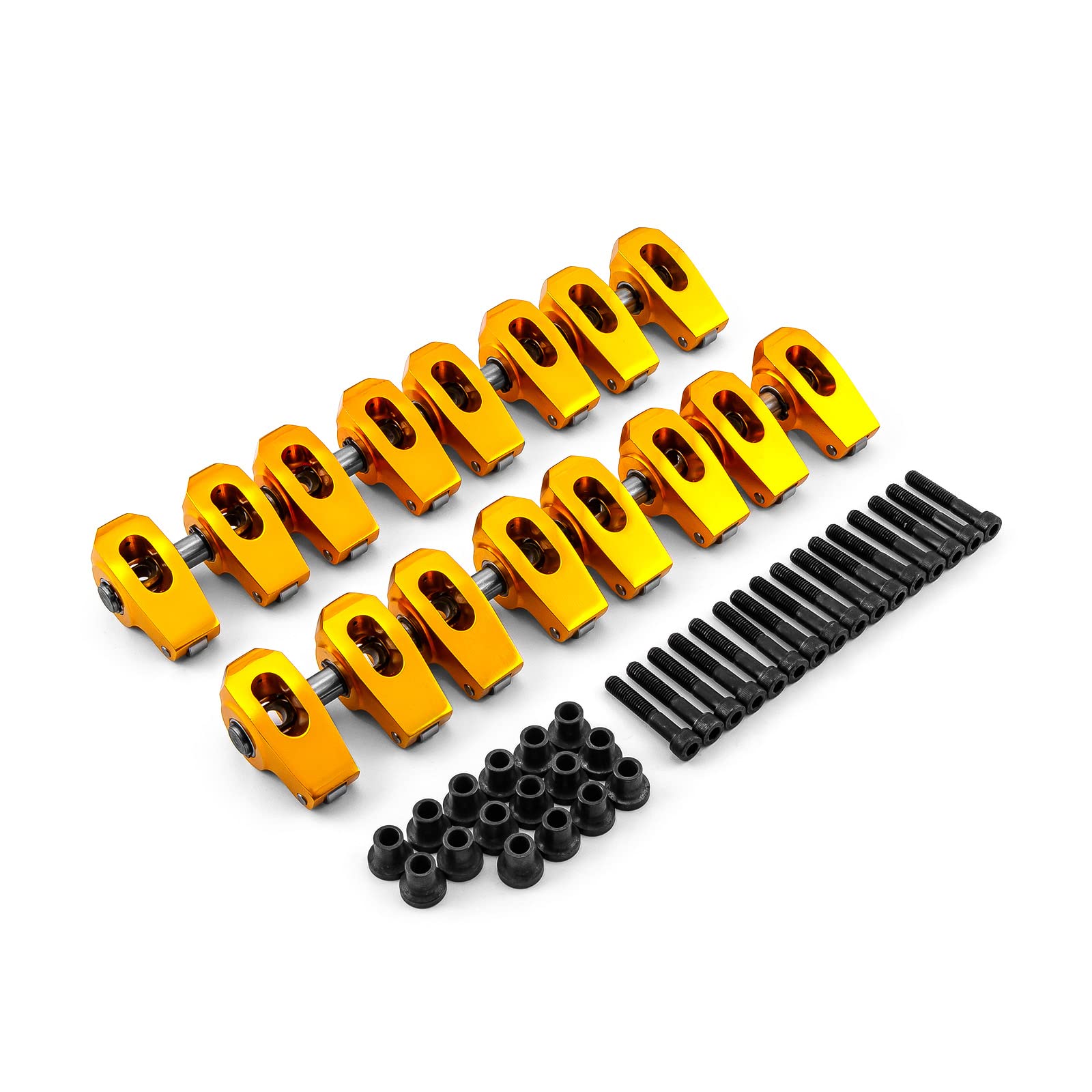 Speedmaster PCE261.1041.03 Fits Chevy GM LS1 / LS6 1.7 Ratio Aluminum Pedestal Rocker Arms Set (with Hardware)