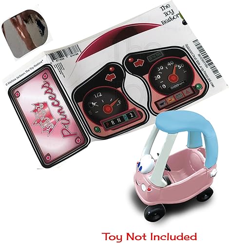 Miniatura 2 de Toy Restore - Calcomanías de repuesto para Little Tikes 30 aniversario Cozy Coupe Car Toy Princess Pink Crown
