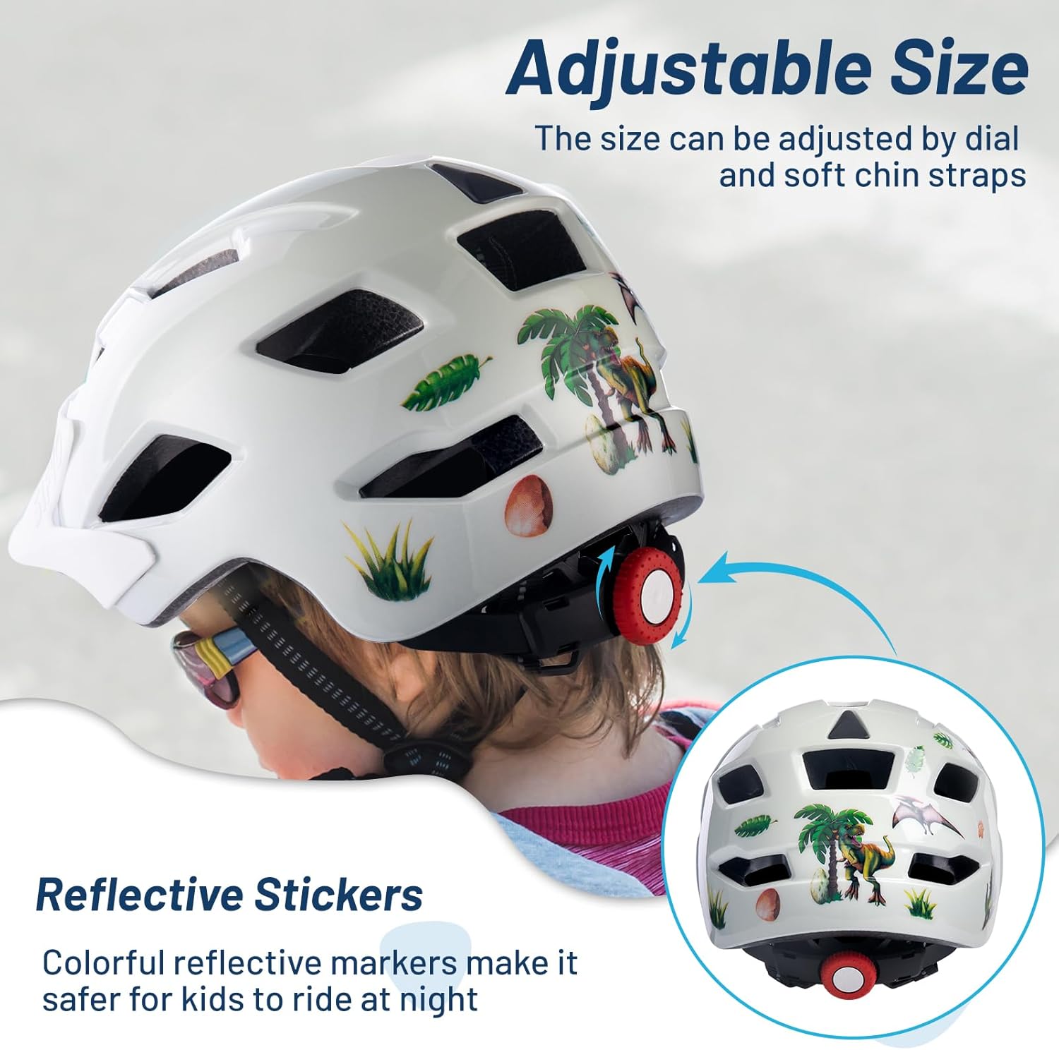 Kids Helmet, SIFVO Kids Bike Helmet Boys and Girls Bike Helmet with Cool Visor Helmet for Kids 5-14, Kids Bike Helmets Youth Bike Helmet Adjustable & Lightweight 50-57cm - Image 4