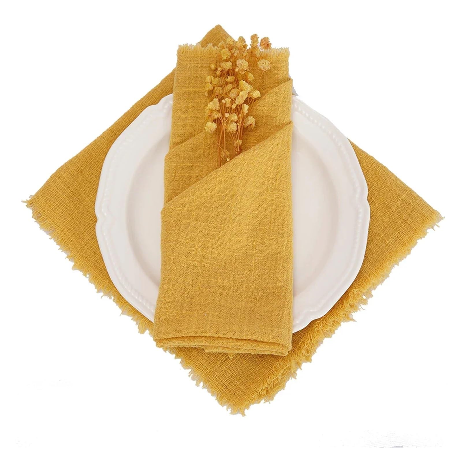 Jfnklfg Color20-24Pcs 24Pcs Cotton Napkin 32X32cm Tea Towel Wedding Party Table Decor Burrs Napkins