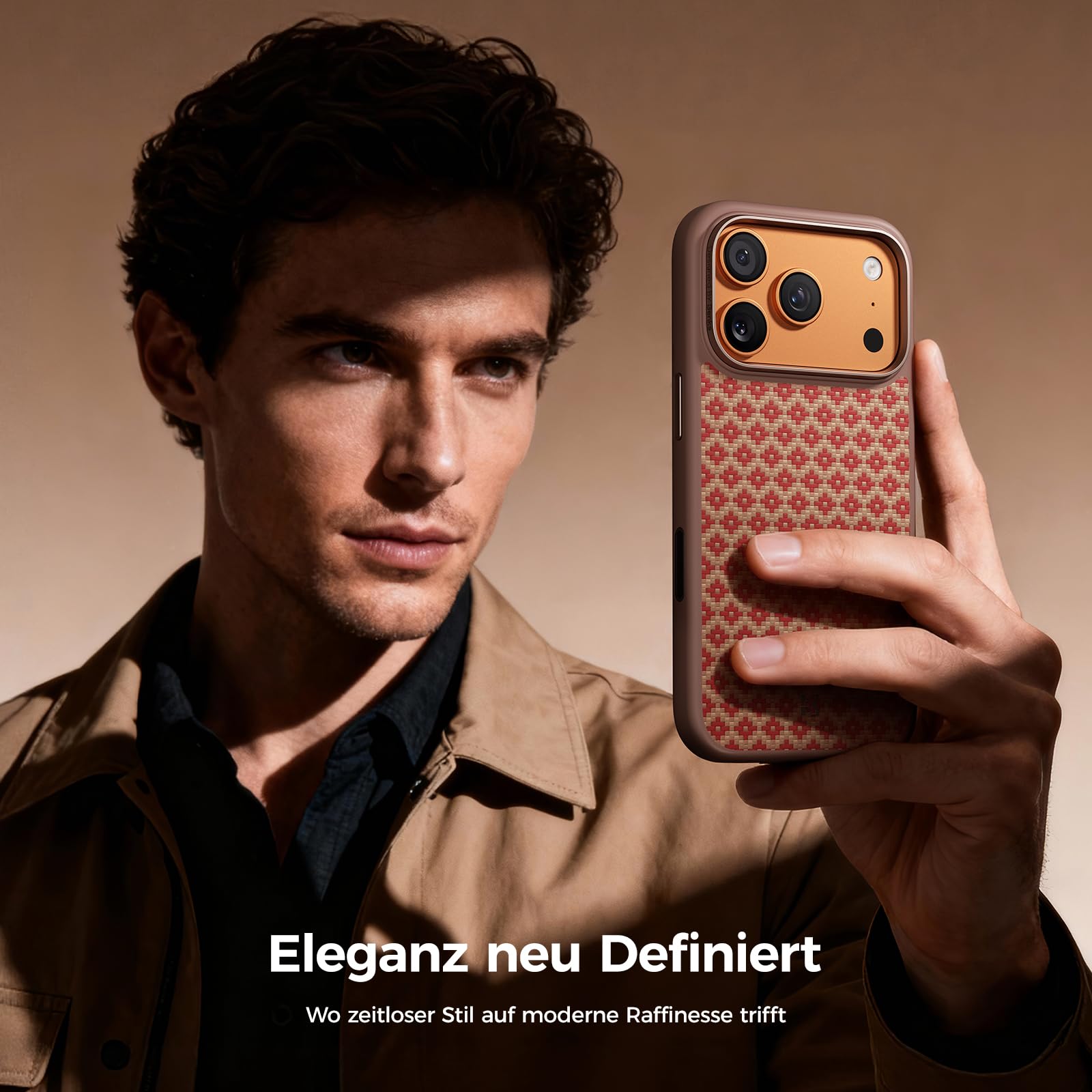 BENKS für iPhone 17 Pro Hülle mit Kamerasteuerung für Magsafe, Militärschutz & Extreme Magnetkraft Handyhülle 17 Pro Case Stoßfest aus Aramidfaser und TPU, Terra Orange