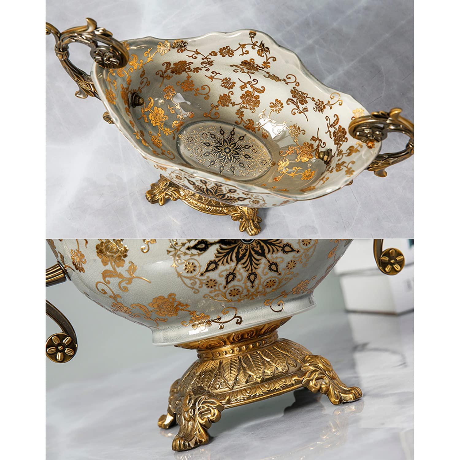Płyta owocowa, Ceramiczny talerz na suszone owoce, taca do przechowywania, przekąski w stylu dworskim, cukierki, orzechy, dekoracyjne miski, stojak biurko, dekoracyjna