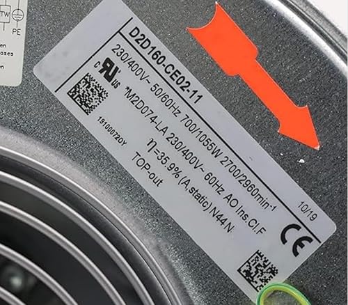 D2D160-BE02-11 230/400V 1.8A 700/1055W 2700/2960RPM Cooling Fan