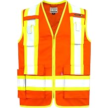 BOCOMAL FR Vest Zipper 4Tape Hi Vis/High Visibility ANSI/ISEA NFPA2112 CAT2 Flame Resistant Safety Workwear