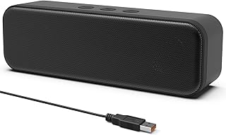 YOFANQI [8W] Computer Speakers for Desktop, PC | External Speakers for Laptop | USB Computer Sound Bar with HD Surround Sound, Loud Volume & Bass, Compact Size, Plug-n-Play, Volume Buttons
