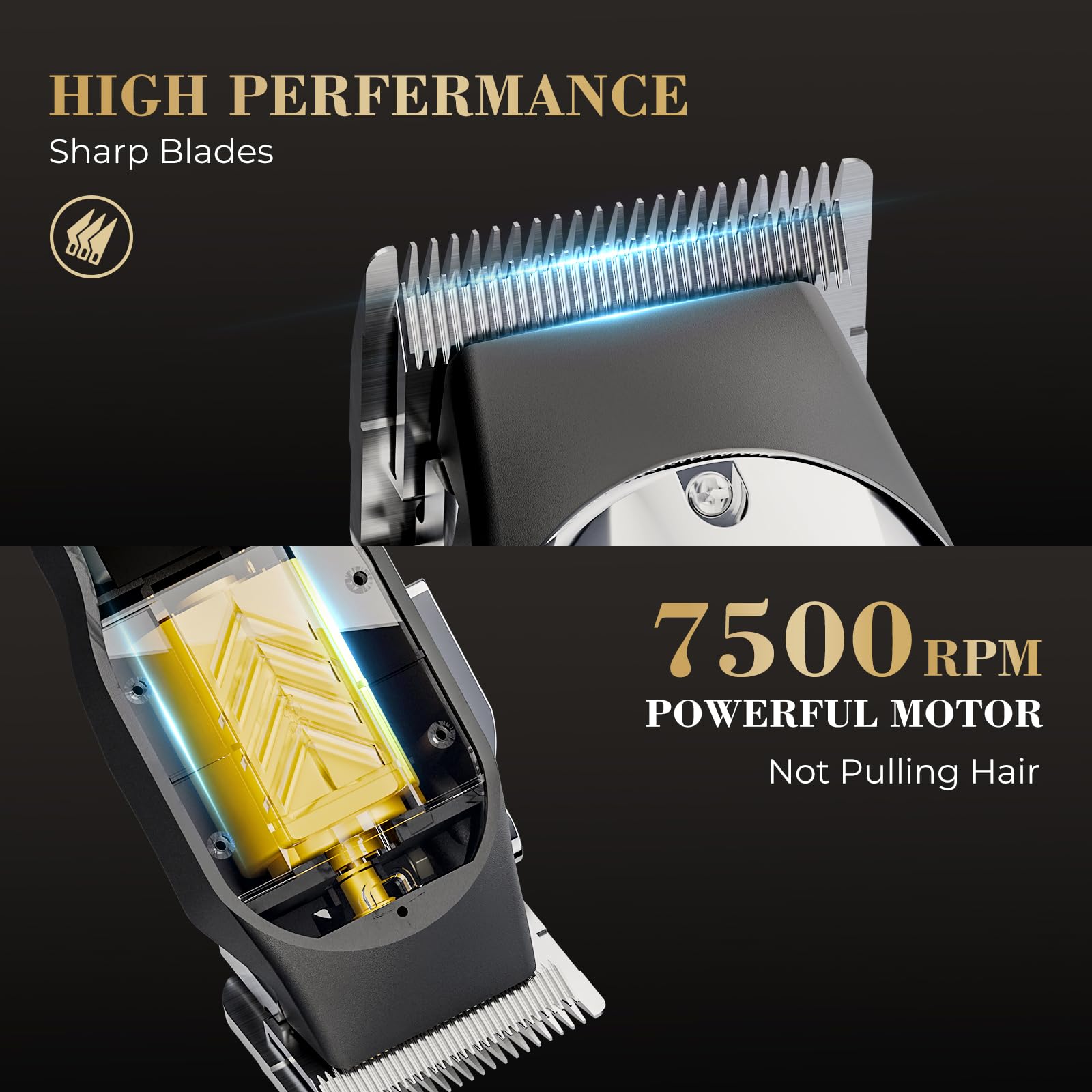 Cortadora de pelo de peluquería para hombres, juego profesional de cortapelos y recortadora, cortapelos inalámbricos para hombre, kit de corte de pelo para peluqueros 4