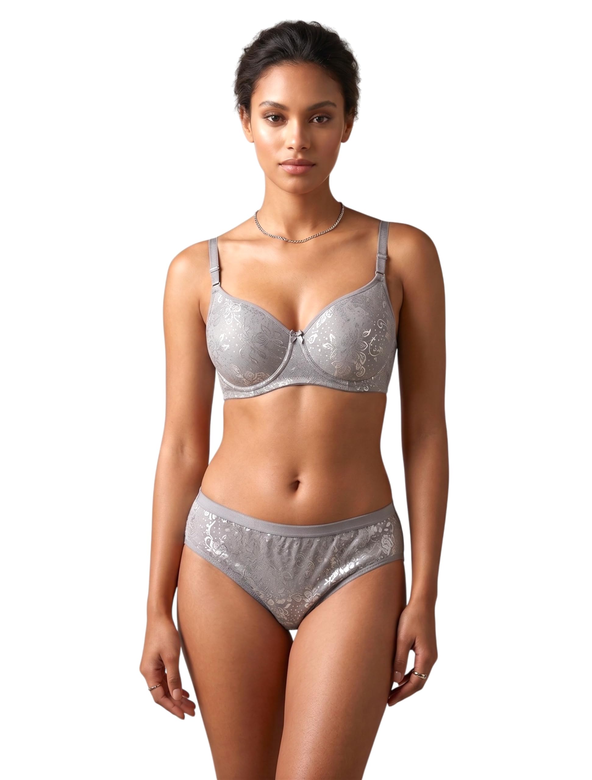 omyra Women’s Cotton Blend Padded Bra Panty Lingerie Set | Smooth Seamless Fit | Comfortable | Breathable & & Everyday Comfort-picture-41