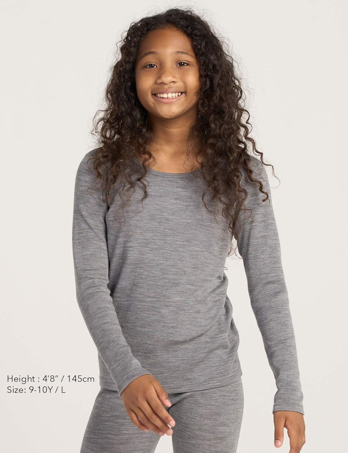 LAPASA Kids Merino Wool Base Layer Top Girls Boys Long Sleeve T-Shirt for Unisex 200g K13 - Image 2