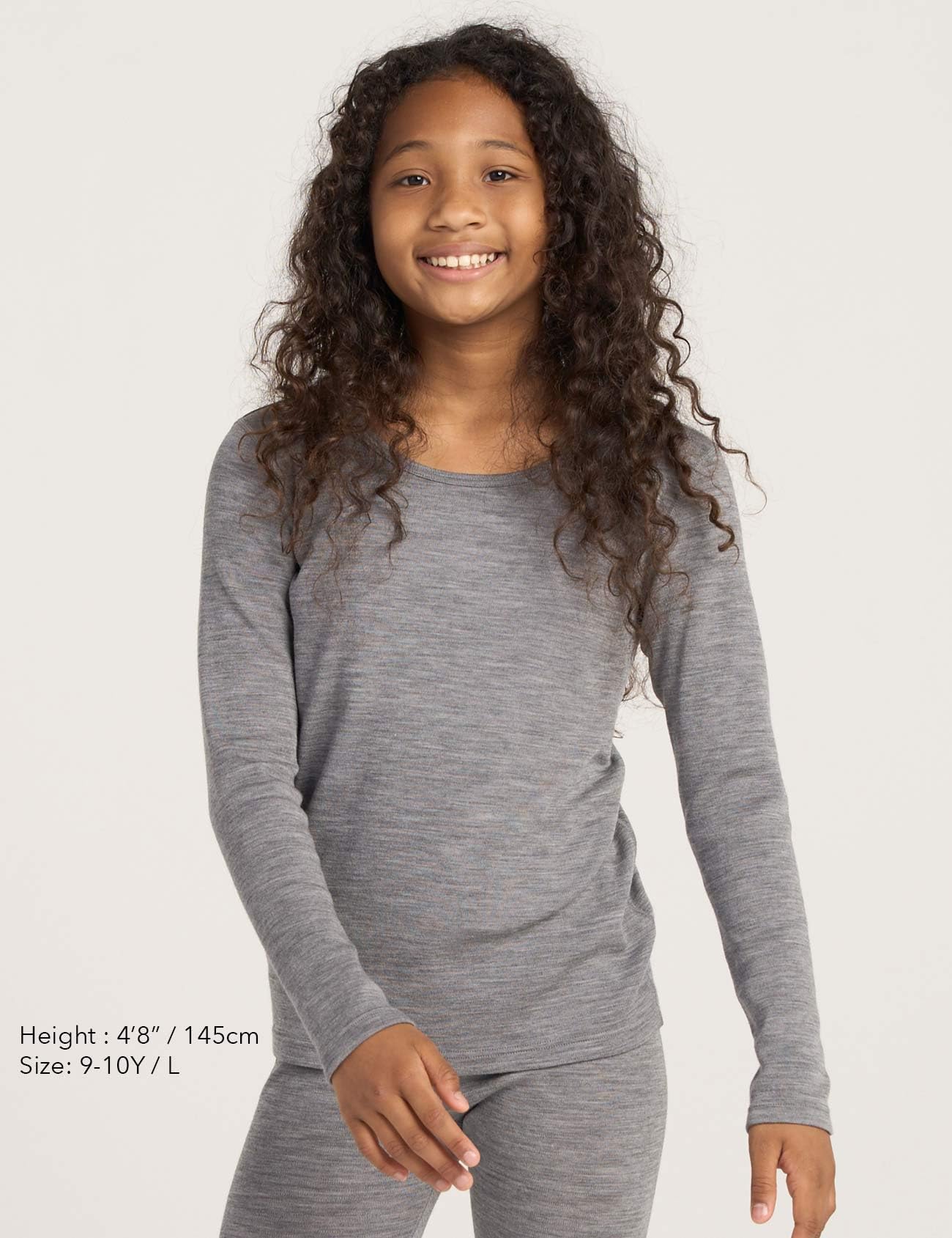 LAPASA 100% Lana Merino Maglia/Calzamaglia Bambini Strato Base Leggings Intimo Termico Pantaloni Canottiera Unisex 5-13 Anni K13 K14