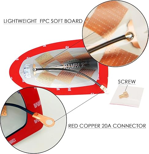 Miniatura 5 de Ramble - Antena de aleta de tiburón para coche modificación de antenas de SUV accesorios de piezas de automóviles antenas de señal de radio para