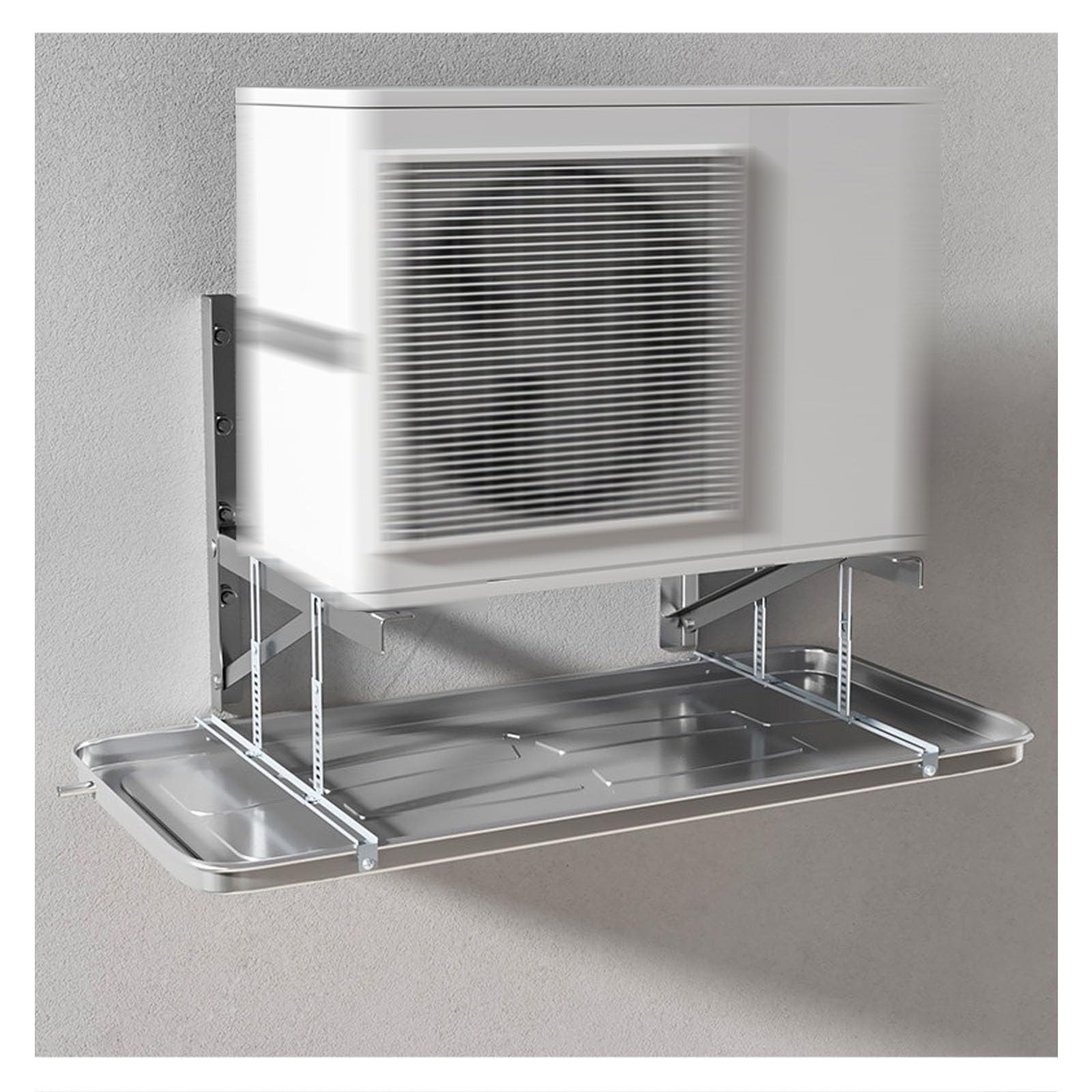 Bac Condensat Clim, Plateau D'évacuation D'eau Avec Support de Fixation, Bac de Vidange pour Climatiseur Portable – Compatible Avec la Plupart des Modèles(Galvanized sheet,84x38cm/33x15in)