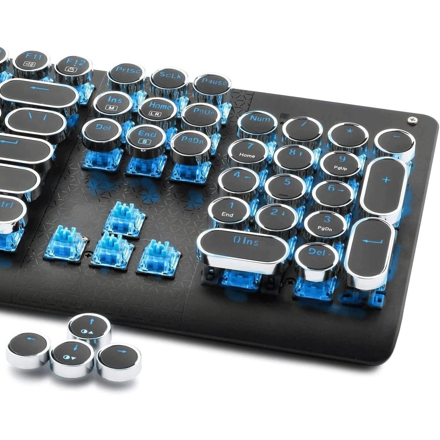 Tastiera da gioco e mouse combinata, tastiera meccanica da gioco cablata 104 tasti anti-ghosting retroilluminata a LED per computer portatile gamer
