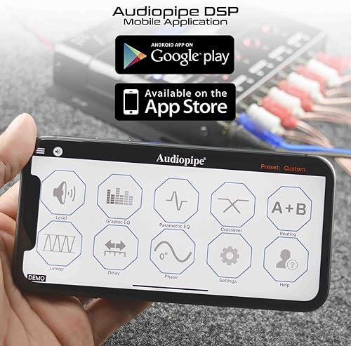 Miniatura 2 de Audiopipe - Procesador de señal digital ADSP-Clean-APP con control remoto de aplicaciones móviles
