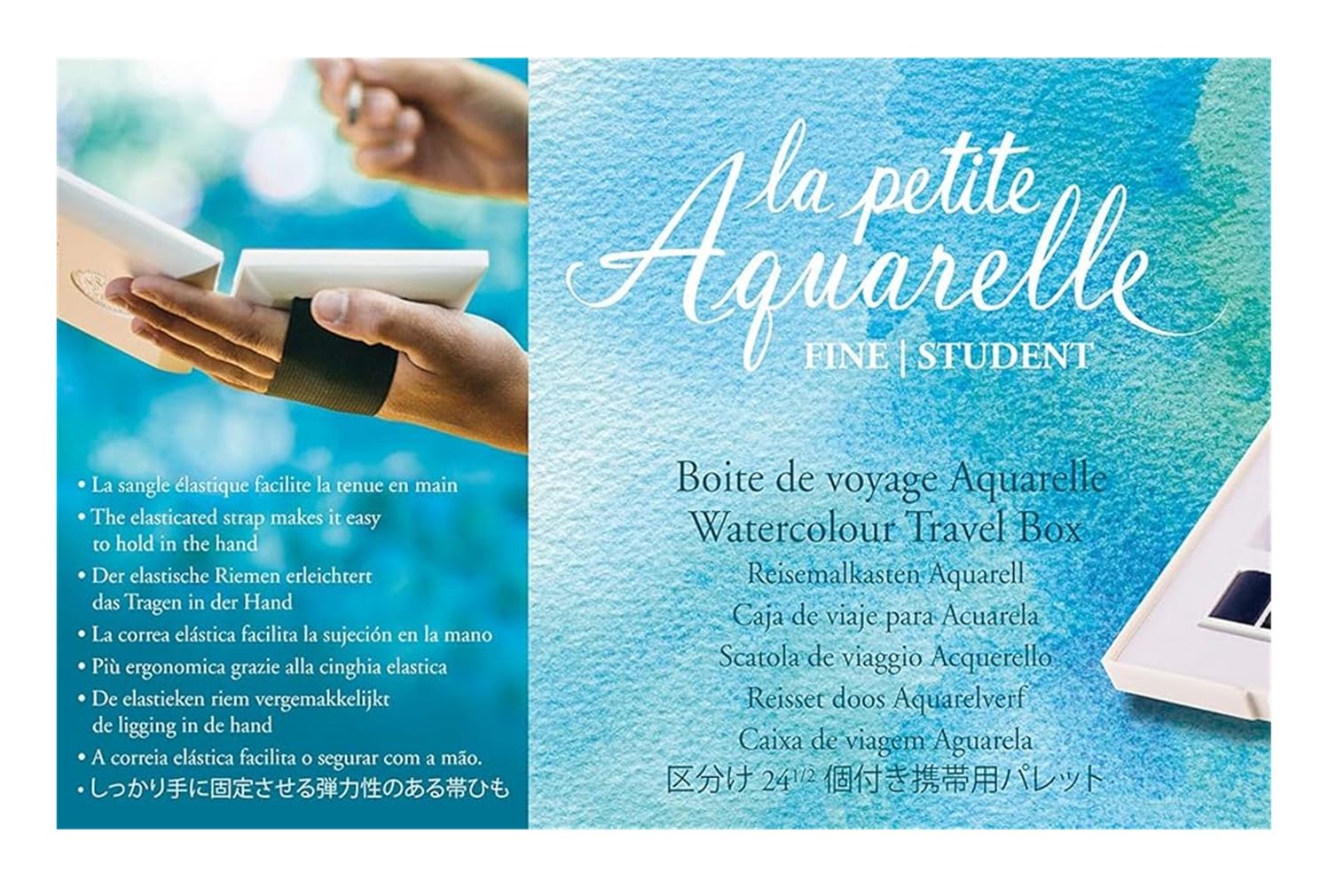 Sennelier Boîte de Peinture Aquarelle en Plastique, 36 couleur et 1 cartes