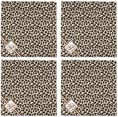 Servilletas de Tela con Estampado de Leopardo, Set 4 miniatura 6