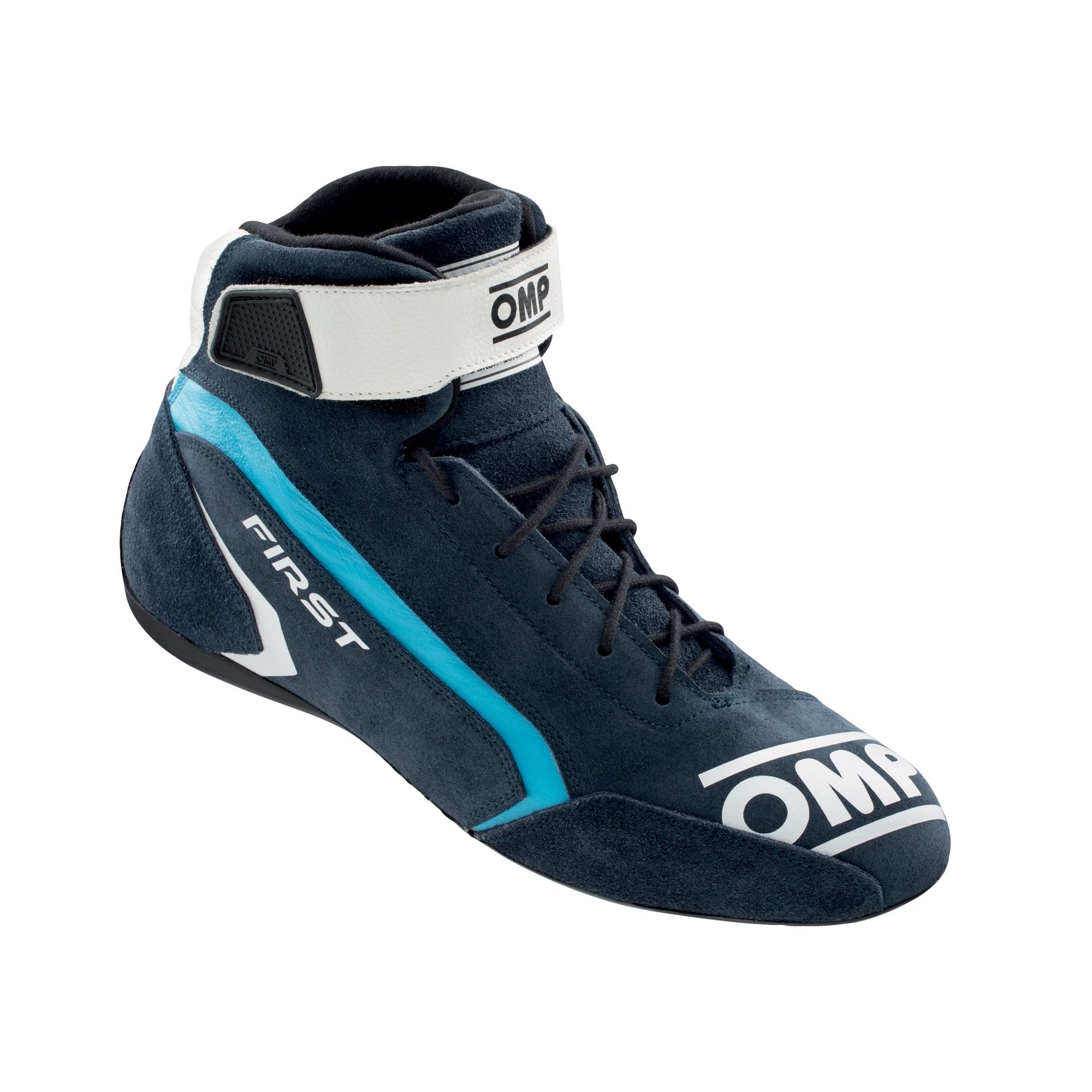 OMP First Race Boots - UK 7 / Eur 41, Navy Blue / Cyan