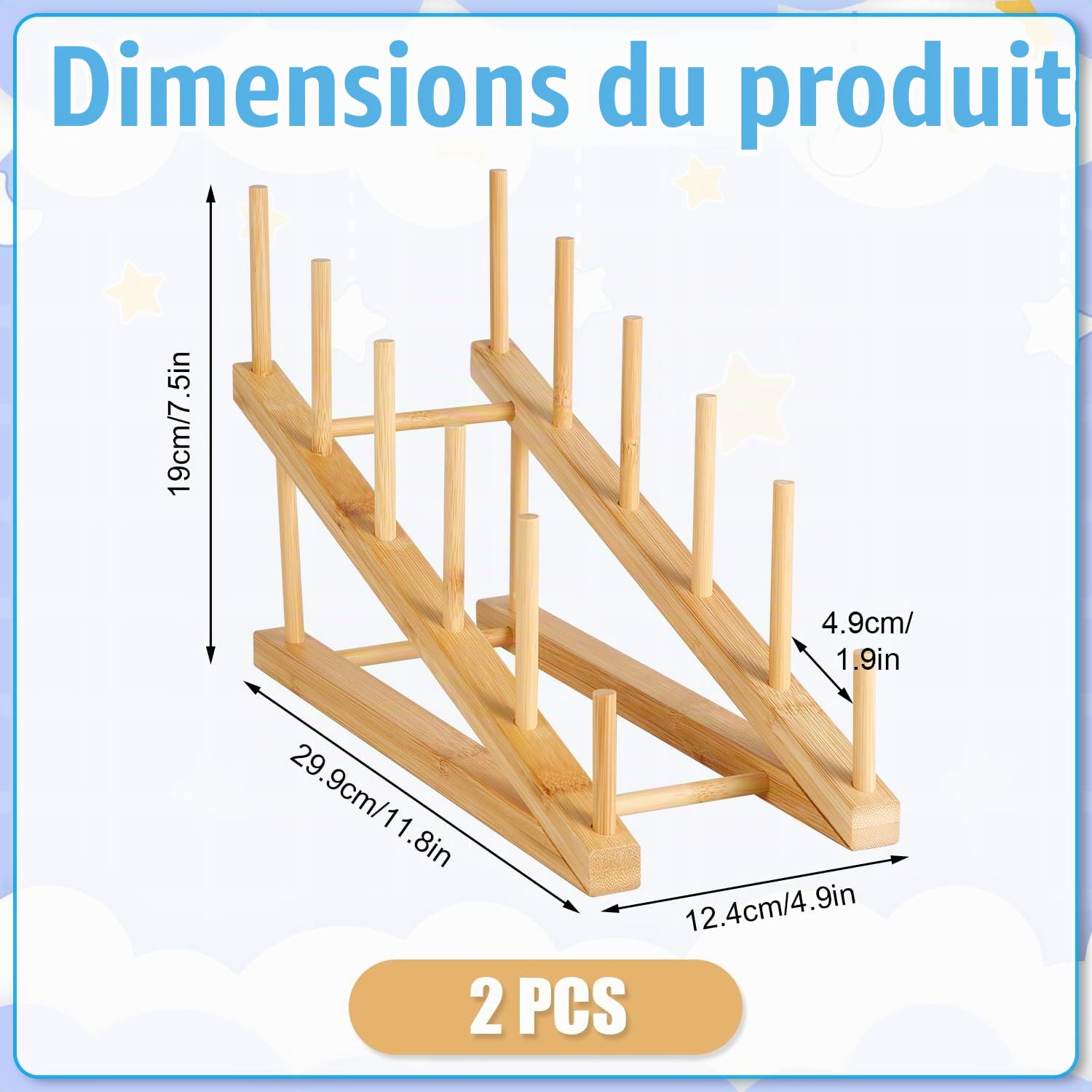 2pcs Support de Rangement pour Puzzles en Bois, Présentoir de Puzzles Inclinés Peut Contenir Jusqu'à 10 Ensembles Antidérapant Organisateur Puzzles Support pour Livres Amateurs de Collections
