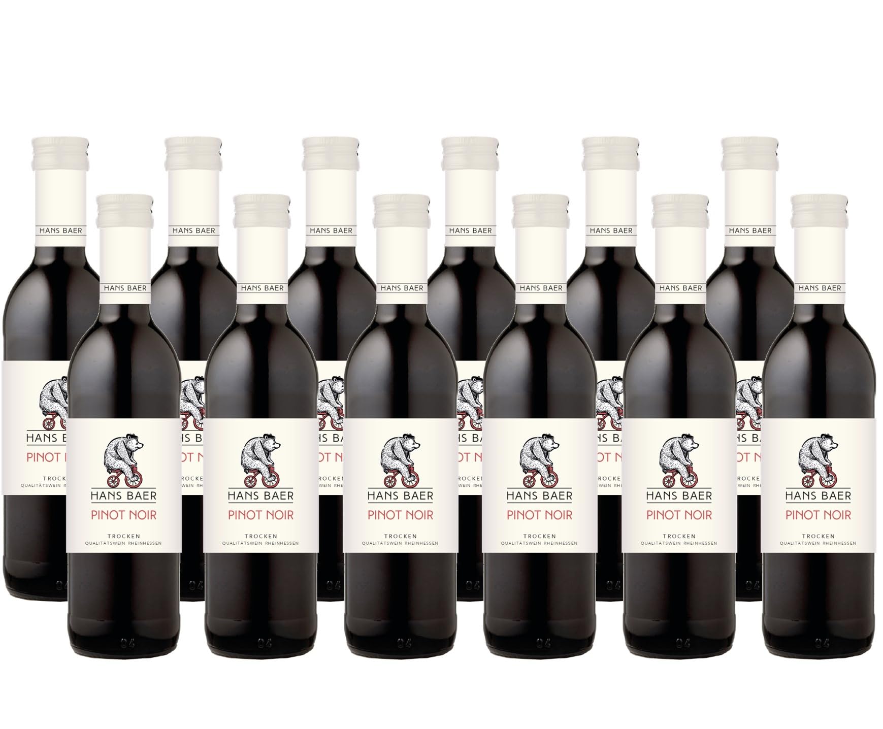 Hans Baer - Pinot Noir Trocken - Rotwein - Qualitätswein aus Rheinhessen, Deutschland (12 x 0,25 L)