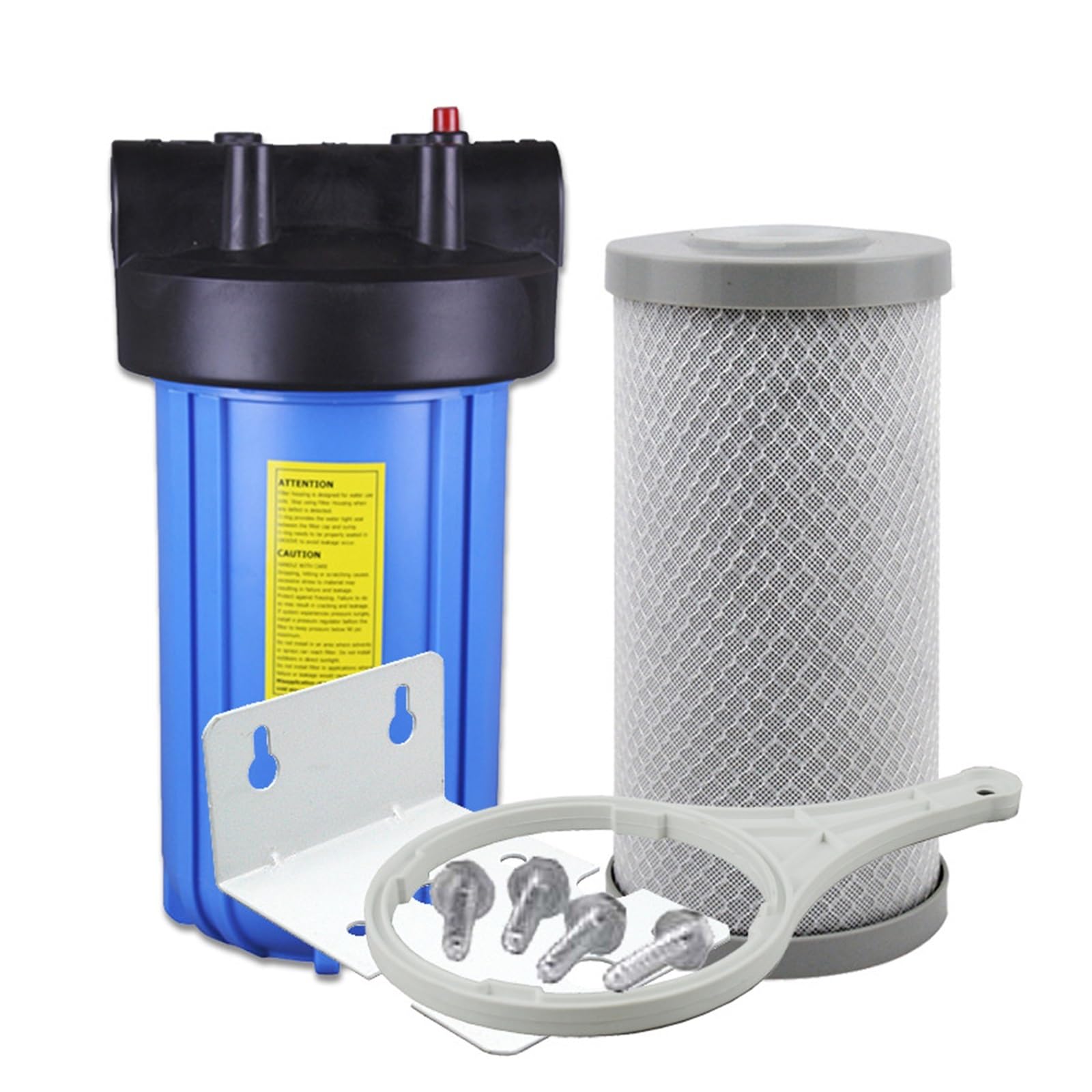 De filtración de agua for toda la casa, con filtro CTO de sedimentos de 10"x4.5", entrada/salida de 1", filtro de agua(FK-10BB1-CCBC)